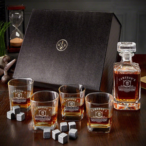 Decanter + 4 Glasses + Luxury Box