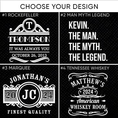 Personalized Round Cigar Whiskey Glass