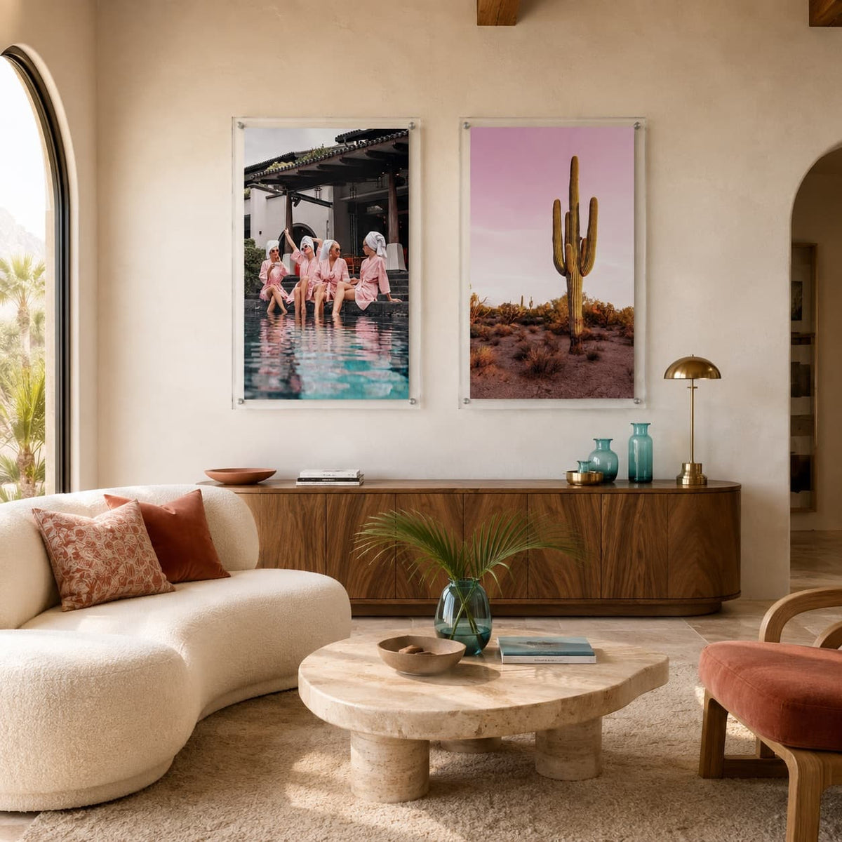 Pink Desert Club Acrylic Wall Art Print