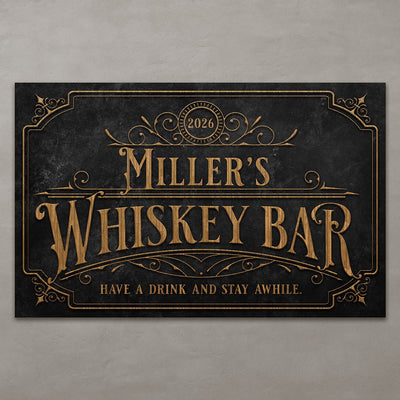 Private Reserve Custom Bar Sign - Whiskey Bar Sign