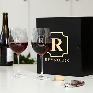 Set of Two Stem Glass + Box