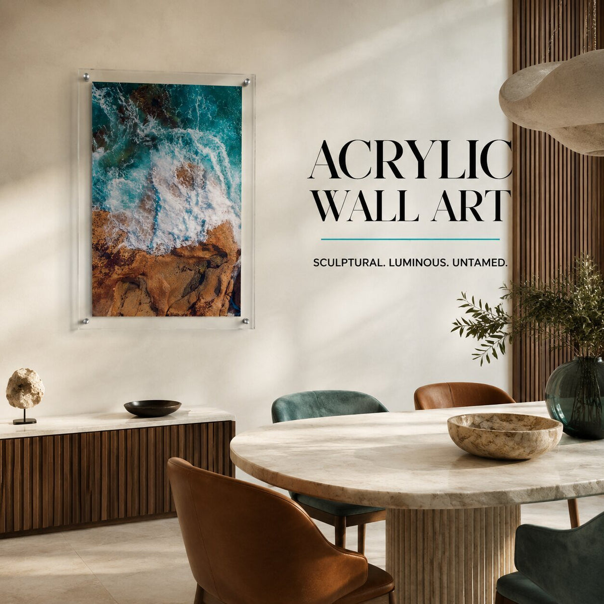 Salt Meets Stone II Acrylic Wall Art Print