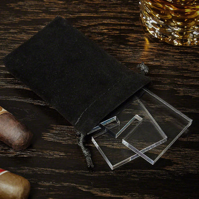 Santiago Cigar Humidor with Custom Cigar Glasses and Accessories