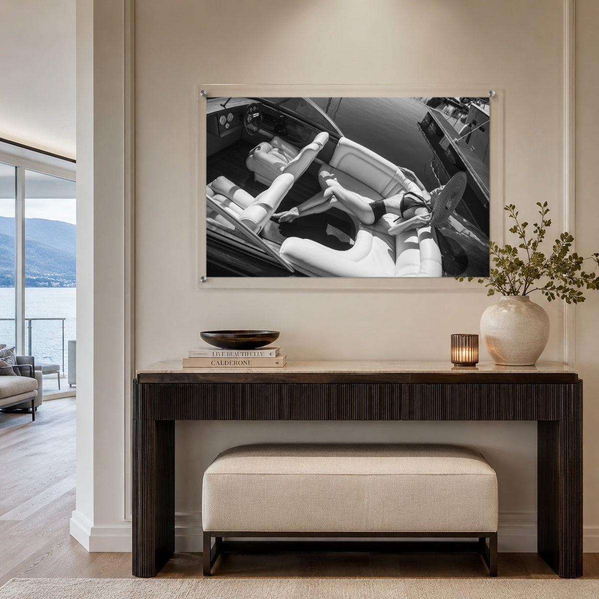 Sea La Vie Black & White Acrylic Wall Art Print