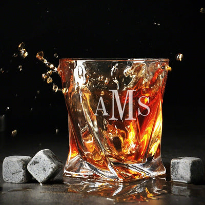 Set of 4 Twist Personalized Whiskey Glasses
