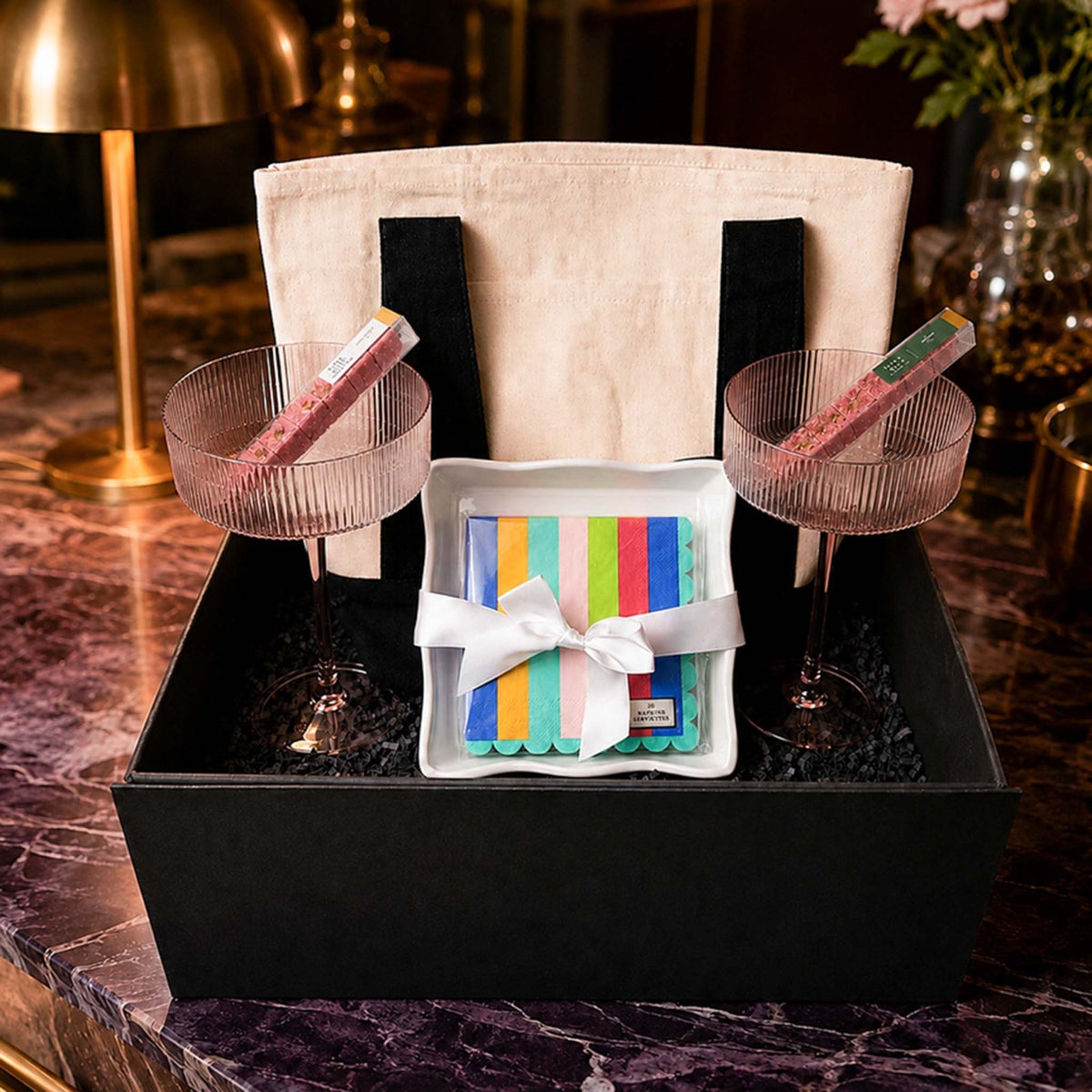 Sip & Celebrate Cocktail Set Gift Basket