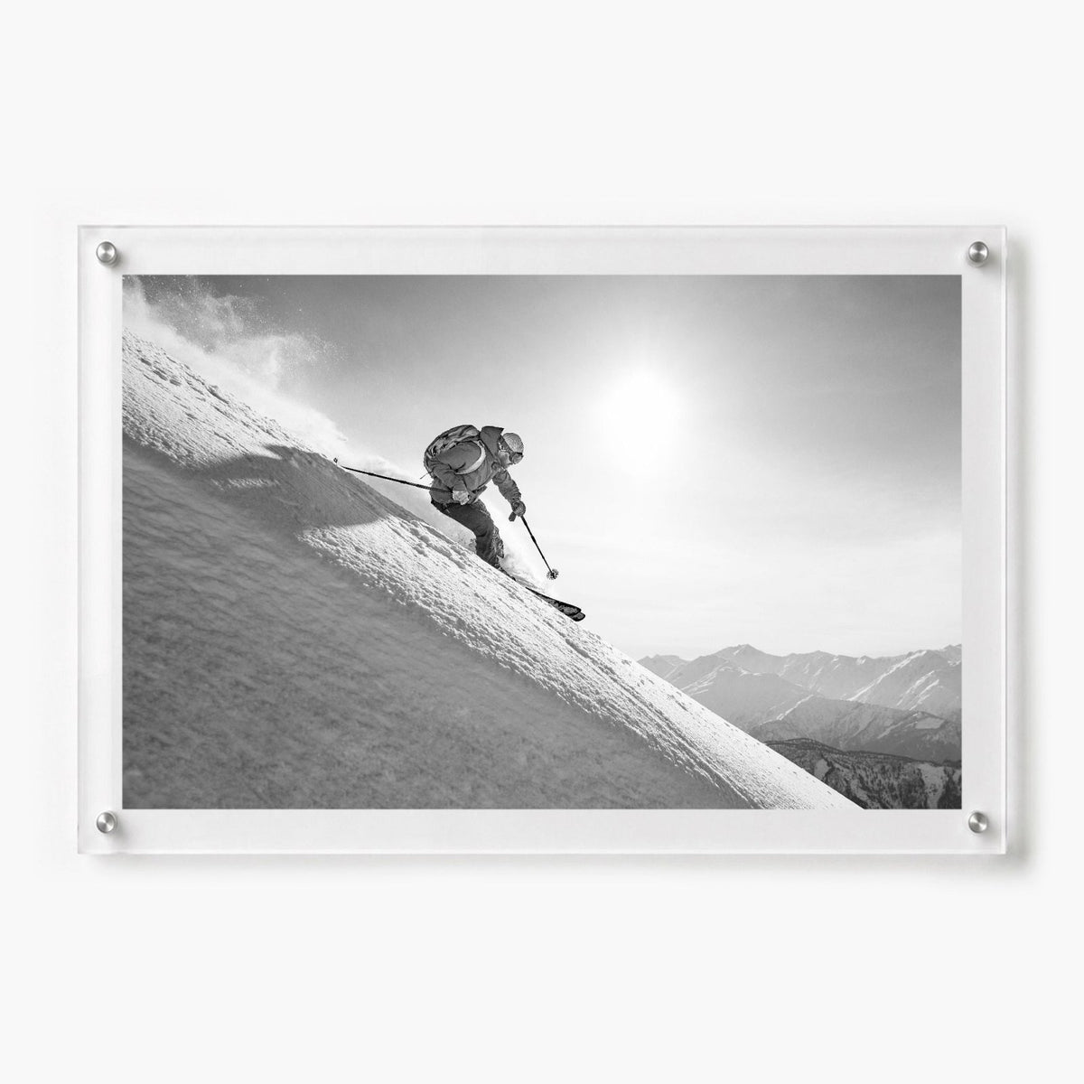 Steep Thrills Black & White Acrylic Wall Art Print