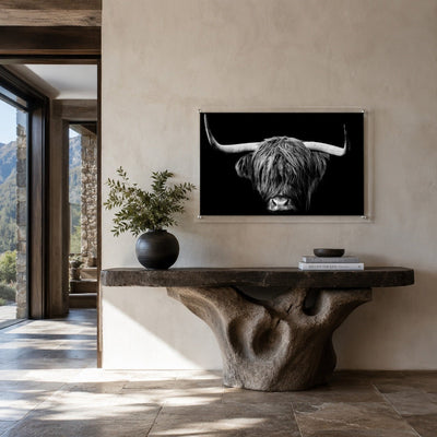 The Highlander Black & White Acrylic Wall Art Print