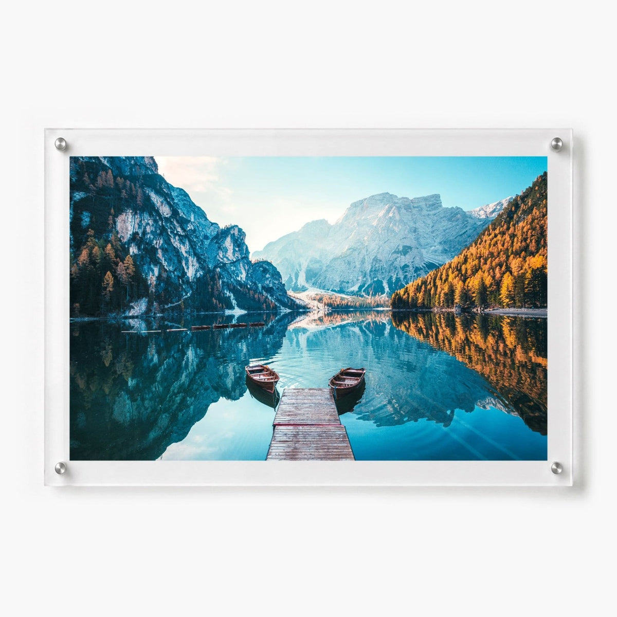 Two Boats at Dawn Acrylic Wall Art Print
