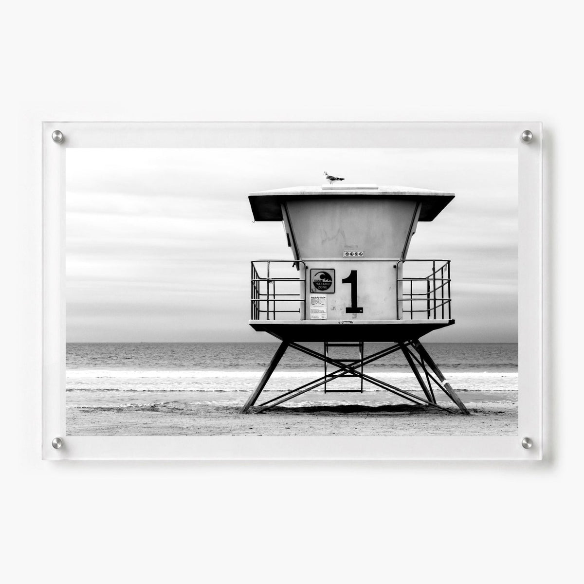 Watch Post Black & White Acrylic Wall Art Print
