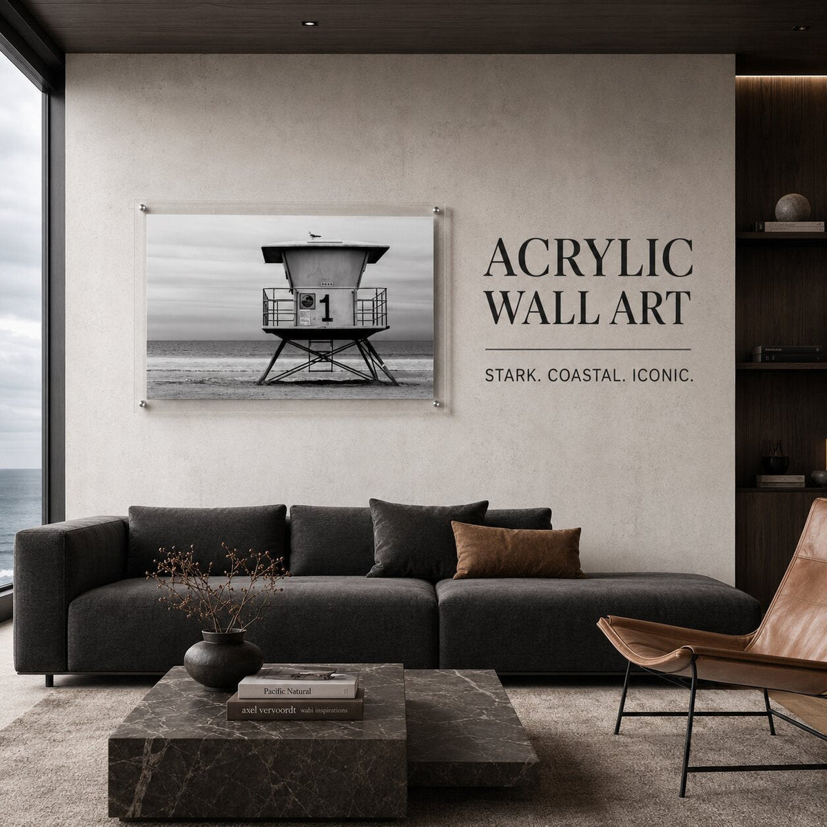 Watch Post Black & White Acrylic Wall Art Print