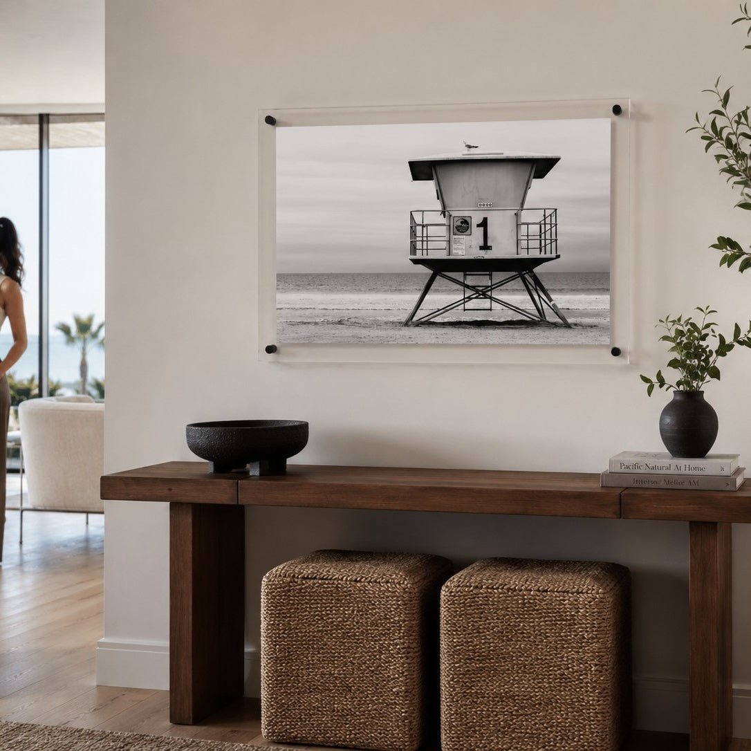 Watch Post Black & White Acrylic Wall Art Print