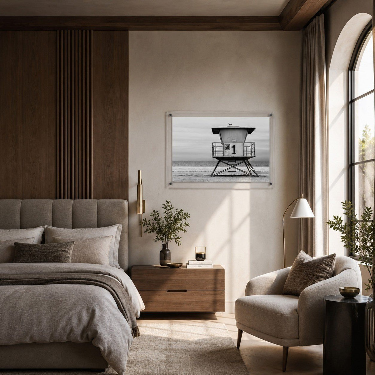 Watch Post Black & White Acrylic Wall Art Print