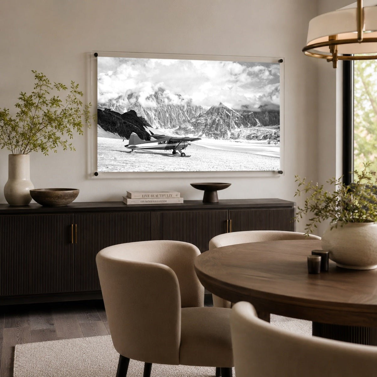Where Adventure Begins Black & White Acrylic Wall Art Print