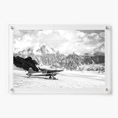 Where Adventure Begins Black & White Acrylic Wall Art Print