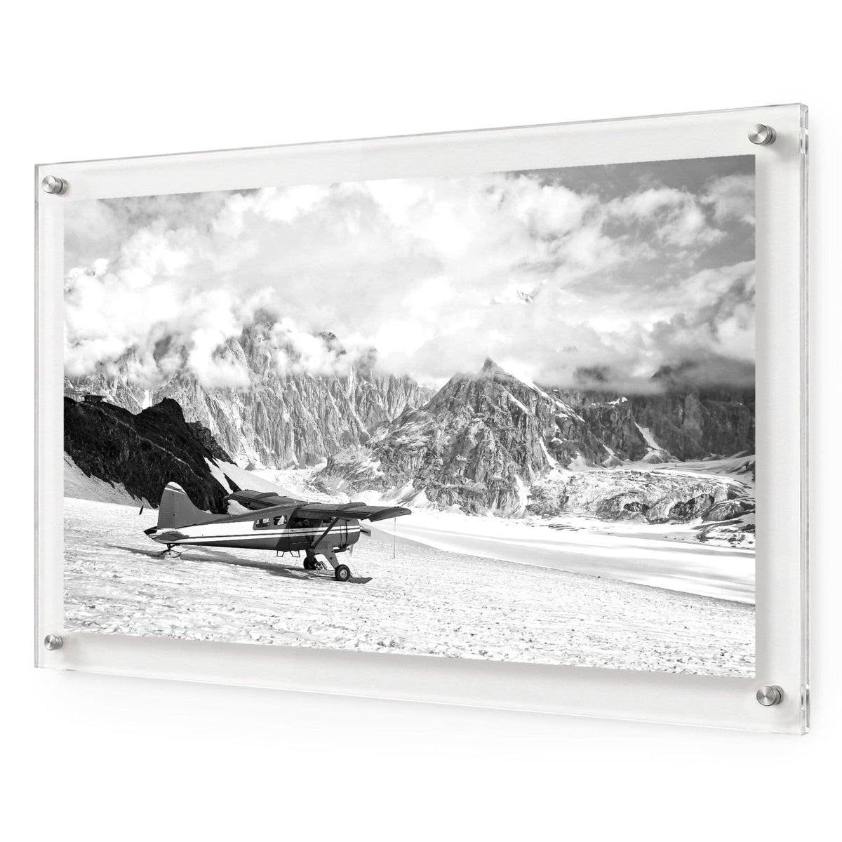 Where Adventure Begins Black & White Acrylic Wall Art Print