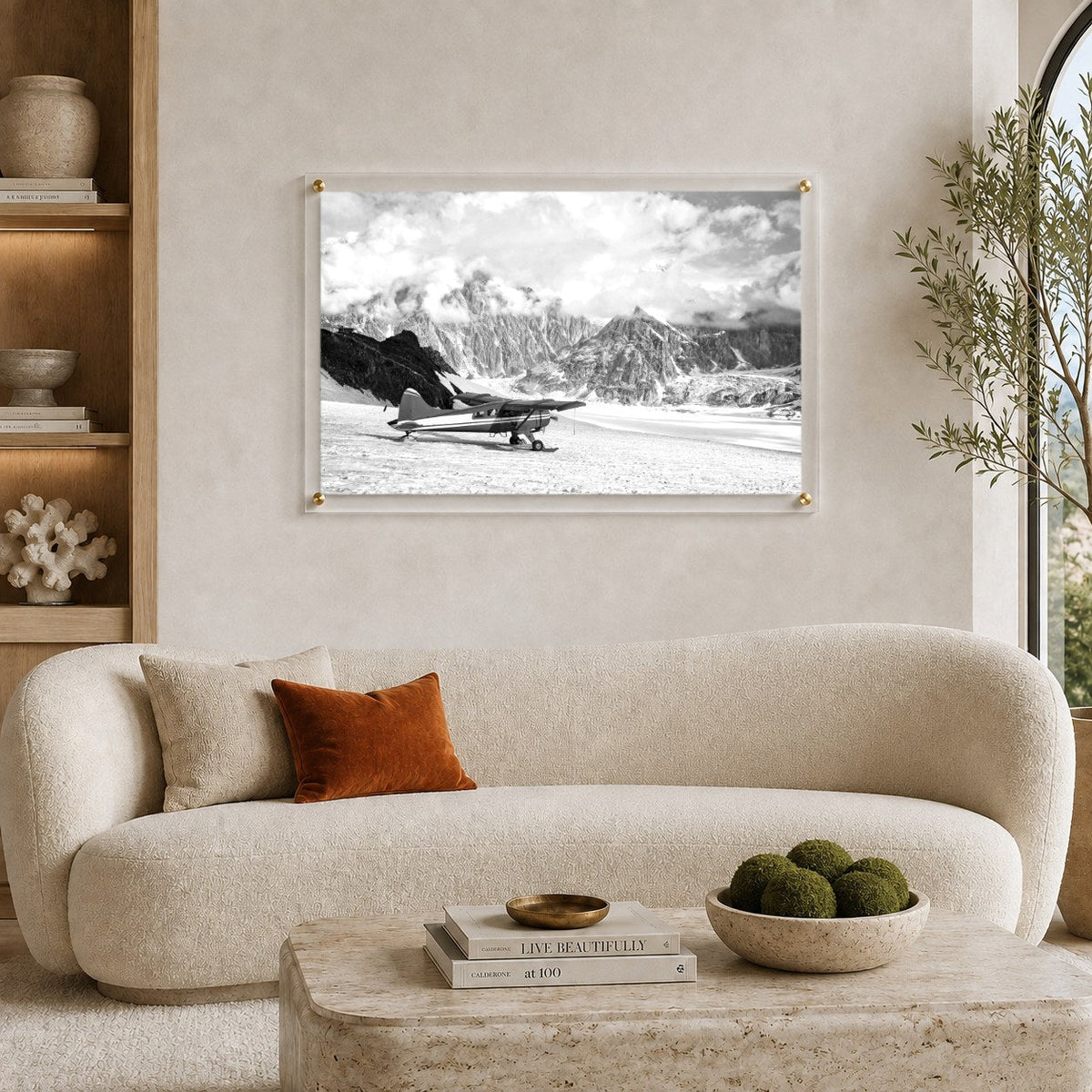 Where Adventure Begins Black & White Acrylic Wall Art Print