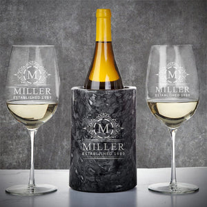 Black Wine Chiller + Two Glasses